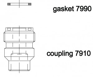 Rotalock juotosyhde CASTEL 7910/6- 3/4-16UNF- 10/13MMS